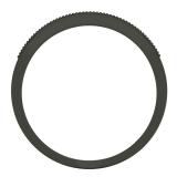 0.55 Carat (Ctw) Black Rhodium Plated 10K White Gold Round Black Diamond Ladies Anniversary Wedding Band 1/3 CT