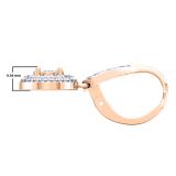 0.70 Carat (ctw) 10K Rose Gold Round White Diamond Ladies Cluster Flower Shaped Drop Earrings