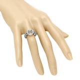 0.40 Carat (ctw) 18K White Gold Round Cut White Diamond Ladies Bridal Split Shank Halo Style Semi Mount Engagement Ring (No Center Stone)