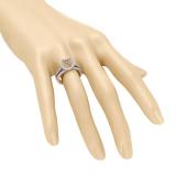 0.50 Carat (ctw) 14K Rose Gold Round Diamond Ladies Halo Style Bridal Semi Mount Engagement Ring With Matching Band Set 1/2 CT (No Center Stone)