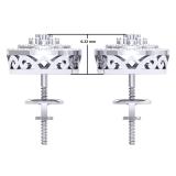 0.60 Carat (ctw) 14K White Gold White Diamond Ladies Cluster Flower Stud Earrings 1/2 CT