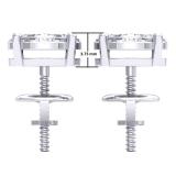 0.35 Carat (ctw) 14K White Gold Round Cut White Diamond Ladies Circle Halo Stud Earrings