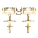 0.35 Carat (ctw) 14K Yellow Gold Round Cut White Diamond Ladies Circle Halo Stud Earrings