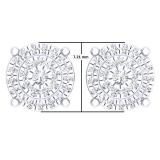 0.35 Carat (ctw) 18K White Gold Round Cut White Diamond Ladies Circle Halo Stud Earrings
