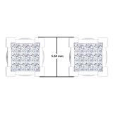 0.25 Carat (ctw) 10K White Gold Princess Cut White Diamond Ladies Square Shape Stud Earrings 1/4 CT