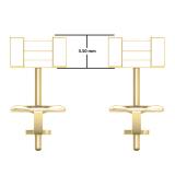 0.25 Carat (ctw) 10K Yellow Gold Princess Cut White Diamond Ladies Square Shape Stud Earrings 1/4 CT