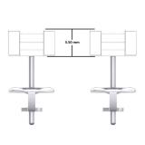 0.25 Carat (ctw) 14K White Gold Princess Cut White Diamond Ladies Square Shape Stud Earrings 1/4 CT