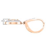 1.30 Carat (ctw) 10K Rose Gold Round Cut White Diamond Ladies Cluster Style Drop Earrings