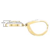 1.30 Carat (ctw) 14K Yellow Gold Round Cut White Diamond Ladies Cluster Style Drop Earrings