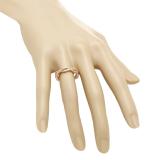 0.20 Carat (ctw) 10K Rose Gold Round White Diamond Ladies Vintage Style Anniversary Wedding Eternity Band Stackable Ring 1/4 CT