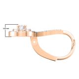 0.50 Carat (Ctw) 10K Rose Gold Round White Diamond Ladies Double Frame Halo Style Hoop Earrings 1/2 CT