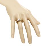 0.75 Carat (Ctw) 10K Yellow Gold Round Diamond Ladies Bridal Engagement Halo Ring With Matching Band Set 3/4 CT