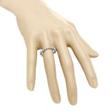 0.65 Carat (Ctw) 10K White Gold Round White Diamond Ladies Vintage Style Anniversary Wedding Eternity Band Stackable Ring