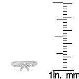 0.20 Carat (Ctw) 18K White Gold Round White Diamond Ladies Swirl Split Shank Bridal Semi Mount Engagement Ring 1/4 CT (No Center Stone)