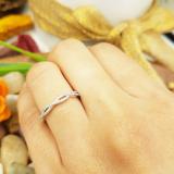 0.20 Carat (ctw) 14K White Gold Round White Diamond Ladies Infinity Crossover Swirl Wedding Anniversary Band Ring 1/5 CT
