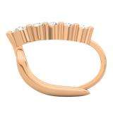 0.70 Carat (ctw) 10K Rose Gold Round Cut White Diamond Ladies Huggies Hoop Earrings