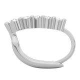 0.70 Carat (ctw) 10K White Gold Round Cut White Diamond Ladies Huggies Hoop Earrings