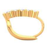 0.70 Carat (ctw) 14K Yellow Gold Round Cut White Diamond Ladies Huggies Hoop Earrings