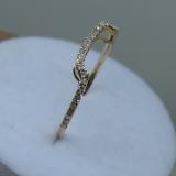 0.15 Carat (ctw) 14K Rose Gold Round Cut Diamond Ladies Stackable Anniversary Wedding Contour Band Guard Ring
