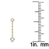 0.30 Carat (ctw) 14K Yellow Gold White Diamond Ladies Dangling Drop Earrings