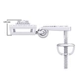 0.45 Carat (ctw) 10K White Gold Princess & Round Cut White Diamond Ladies Dangling Earrings 1/2 CT