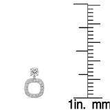 0.60 Carat (ctw) 10K White Gold Round White Diamond Removable Jackets For Stud Earrings
