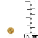 0.15 Carat (Ctw) Yellow Gold Plated Sterling Silver Real Round Yellow Diamond Cluster Ladies Stud Earrings