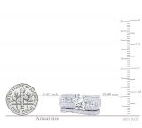 3.20 Carat (Ctw) Sterling Silver Round Cut White Cubic Zirconia CZ Ladies Bridal Engagement Ring With Wedding Bands Set