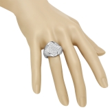 0.35 Carat (ctw) Sterling Silver Round White Diamond Men's Hip Hop Micro Pave Anniversary Wedding Band 1/3 CT