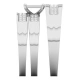 0.25 Carat (ctw) 10K White Gold White Diamond Men's & Women's Micro Pave Engagement Ring Trio Bridal Set
