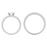 0.25 Carat (ctw) 10K White Gold White Diamond Men's & Women's Micro Pave Engagement Ring Trio Bridal Set