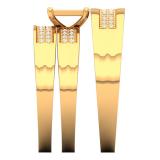 0.25 Carat (ctw) 10K Yellow Gold White Diamond Men's & Women's Micro Pave Engagement Ring Trio Bridal Set