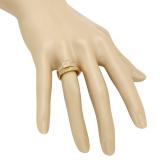 0.25 Carat (ctw) 10K Yellow Gold White Diamond Men's & Women's Micro Pave Engagement Ring Trio Bridal Set