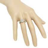 0.45 Carat (ctw) 10K Yellow Gold Round Cut Diamond Ladies Twisted Split Shank Cluster Style Engagement Ring 1/2 CT
