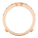 0.30 Carat (ctw) 14K Rose Gold Round Black & White Diamond Ladies Anniversary Wedding Band Guard Double Ring 1/3 CT