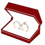 1.15 Carat (ctw) 10K Rose Gold Princess & Round Cut White Diamond Ladies Bridal Engagement Ring With Matching Band Sets