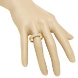 0.30 Carat (ctw) 14K Yellow Gold Round White Diamond Men's Wedding Anniversary Band 1/3 CT