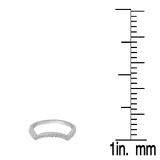 0.18 Carat (ctw) 10K White Gold Round Cut White Diamond Ladies Anniversary Wedding Stackable Band Contour Guard Ring