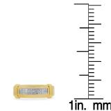 0.15 Carat (Ctw) 10K Yellow Gold Round white Diamond Men's Micro Pave Hip Hop Wedding Band