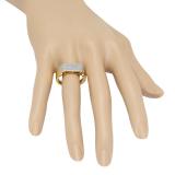 0.40 Carat (ctw) 10K Yellow Gold Round White Diamond Men's Hip Hop Micro Pave Wedding Anniversary Band