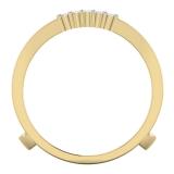 0.25 Carat (ctw) 14K Yellow Gold Round Cut White Diamond Ladies Anniversary Wedding Band Enhancer Guard Double Ring 1/4 CT