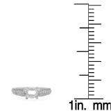 0.40 Carat (ctw) 18K White Gold Round White Diamond Ladies Split Shank Semi Mount Engagement Ring (No Center Stone)