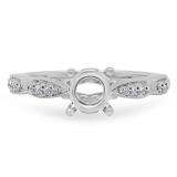 0.25 Carat (ctw) 18K White Gold Round White Diamond Ladies Split Shank Semi Mount Engagement Ring 1/4 CT (No Center Stone)