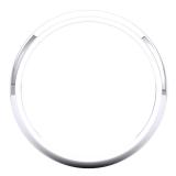 10K White Gold Men's Ring 5 MM Fancy Shiny Polished Comfort Fit Low Dome Wedding Band