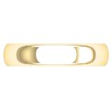 14K Yellow Gold Men's Ring 5 MM Fancy Shiny Polished Comfort Fit Low Dome Wedding Band