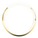 14K Yellow Gold Men's Ring 5 MM Fancy Shiny Polished Comfort Fit Low Dome Wedding Band