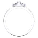 0.45 Carat (cttw) White Diamond Ladies Bridal Halo Engagement Ring Set 1/2 CT 10K White Gold