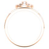0.45 Carat (cttw) White Diamond Ladies Bridal Halo Engagement Ring Set 1/2 CT 18K Rose Gold