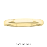1.6 mm Round Ladies Plain Polished Shiny Edged Traditional Fit Gold Band 10K Yellow Gold