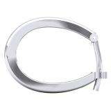 0.20 Carat (Ctw) Sterling Silver Real Round White Diamond Ladies Hoop Earrings 1/5 CT